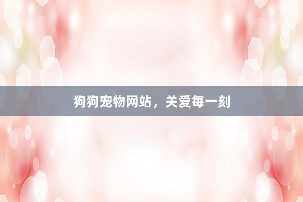 狗狗宠物网站，关爱每一刻
